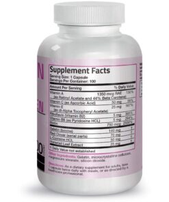 Alternative view of Bronson Hair, Skin & Nails with Biotin Extra Strength Vitamin Supplement for Women, 100 Capsules