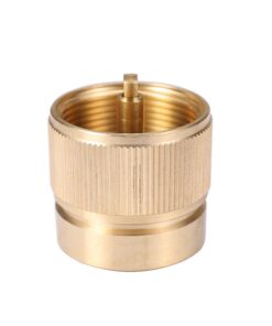 Kbrotech Camping Stove Adapter 1LB Propane Small Tank Input and a Lindal Valve EN417 Output Outdoor Cylinder LPG Canister Convert (Brass) Gold 15 61IWhlrNQwL