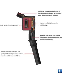 ENA Set of 8 Curved Boot Ignition Coil Pack Compatible with Ford Lincoln Mercury 4.6L 5.4L V8 Replacement for DG508 C1454 C1417 FD503 1L2U12029AA I2LU-12A388-AA C1417 DG473 DG481 DG491 28 61IXg45cGUL
