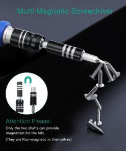 ORIA Precision Screwdriver Kit, 60 in 1 with 56 Bits Screwdriver Set, Magnetic Driver Kit with Flexible Shaft, Extension Rod for Mobile Phone, Smartphone, Game Console, Tablet, PC, Blue 33 61IYbmo5T2L