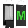Luggage Tag Initial Bag Tag - Fully Bendable Tag w/Stainless Steel Loop M (Green) 37 61IZAXRMYvL