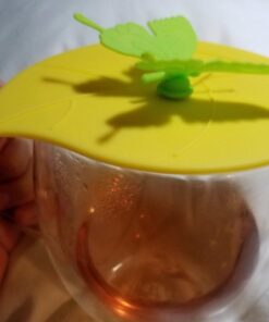 Silicone Cup Lids - Creative Butterfly Mug Cover From ME.FAN - Anti-dust Airtight Seal Silicone Drink Cup Lids - Hot Cup Lids 6 Set In Bright Colors 6 Set-Butterfly 36 61IZpmPtnL