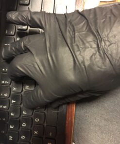 SAS Raven Powder Free Nitrile Disposable Gloves | 7 Mil - Lg | Latex Free, Chemical + Puncture Resistant, Textured Grip, Single Use | for Automotive, Industrial, Janitorial, MRO, Food Service 29 61IbWTXthSL