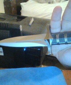 Velocity Airsoft KM6002 440 Stainless Steel 11" Double Edged Dark Assassin Dagger with Sheath 38 61IcDNxfMcL