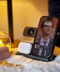 JARGOU 3 in 1 Wireless Charging Station Wireless Charger for iPhone 15 14 13 12 11 Pro Max/X/8 Charging Station for Multiple Devices for Apple Watch for AirPods 2/3/Pro/Pro 2 D-Purple 29 61IcOCjE00L