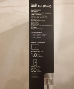 Innergie 60C-60 Watt PD 3.0 USB-C Wall Charger,Fast Charge 60W PD 3.0 Portable Laptop Power Adapter(Foldable Ver),Compatible with Switch/iPhone 15/MacBook Pro/Air/iPad/Windows PC(Delta Electronics) 60 Watts Foldable 39 61IeIkvN5TL