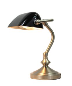 Simple Designs LT3057-BLK Traditional Mini Banker's Lamp with Glass Shade, Black 8 61IeWO4AHvL