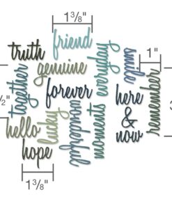 Sizzix, Multi Color, One Size Thinlits Die Set 660225, Friendship Words Script by Tim Holtz, 16 Pack 10 61IghSfRSwL