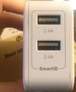 iClever BoostCube 2nd Generation 24W Dual USB Wall Charger with SmartID Technology, Foldable Plug, Travel Power Adapter for iPhone Xs/XS Max/XR/X/8 Plus/8/7 Plus/7/6S/6 Plus, iPad Pro Air/Mini and Other Tablet 1 Pack 39 61IhQcL3sEL