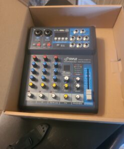 Pyle Professional Audio Mixer Sound Board Console System Interface 4 Channel Digital USB Bluetooth MP3 Computer Input 48V Phantom Power Stereo DJ Studio Streaming FX 16-Bit DSP processor-PMXU43BT 31 61Ihn94ifNL