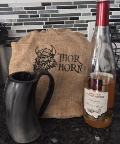 Trondebal Viking Drinking Horn Mug, 15-20 Oz Natural Ox Horn Cup & Cofee Stein | Cool Unique Gift for Men and Women, Home Decor Accessories | Shot Glasses for Beer, Ale, Whiskey, Mead 43 61Ii 6jKQGL