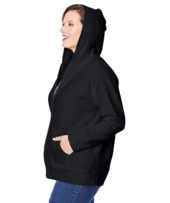 JUST MY SIZE Women's Plus Size Zip-up Fleece Hoodie, EcoSmart Midweight Hooded Sweatshirt 4X Ebony 16 61IiDCKPwDL