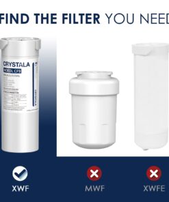 Crystala Filters XWF Water Filter, Compatible with GE XWF Refrigerator Water Filter, 3 Pack 11 61IijoMcQKL