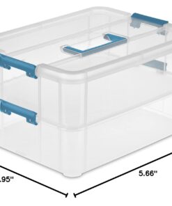 Alternative view of Sterilite 14228604 Stack & Carry 2 Layer Handle Box, 1 - Pack