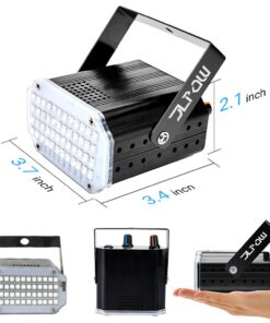 Halloween Strobe Light with Remote, JLPOW Sound Activated Mini Strobe Lights Super Bright 48 RGB LED, Remote Control Flash Stage Lighting, Best for DJ Party Show Club Disco Karaoke 15 61Ika4KLWWL