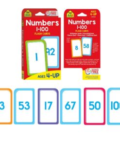 School Zone - Math 1-2 4-Pack Flash Cards - Ages 4+, 1st Grade, 2nd Grade, Addition 0-12, Subtraction 0-12, Numbers 1-100, Math War Addition & Subtraction, Numerical Order, Counting, and More 17 61ImEcxPxcL