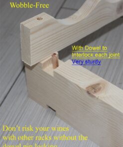 Stackable Modular Wine Rack Wine Storage Rack Holder Display Shelves for Wine Cellar or Basement, Freestanding Wine Rack Thick Wood Wobble-Free (Unfinished, 12 X 6 Rows (72 Slots)) 26 61InKeWzP3L