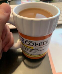 BigMouth Inc. Prescription Coffee Mug - Large Funny Prescription Coffee Cup - Unique Pharmacy Gifts - Hilarious Novelty and Gag Gifts for Doctor - Dishwasher-Safe Ceramic Pill Bottle Coffee Cup - 12oz White 23 61Io4BRQ5nL