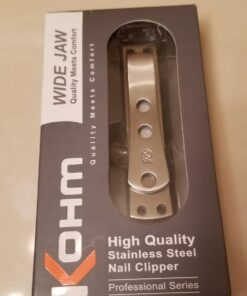 KOHM Nail Clippers for Thick Nails - Heavy-Duty, Stainless Steel, Tough, Professional Toenail Clippers w/Built-in File - Nail Cutters for Seniors and Adults Pack of 1 41 61IouifvzL