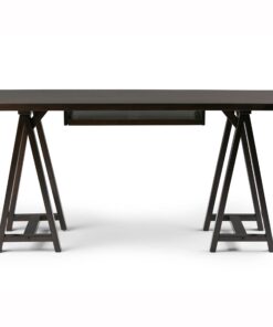 SIMPLIHOME Sawhorse SOLID WOOD Modern Industrial 60 inch Wide Home Office Desk, Writing Table, Workstation, Study Table Furniture in Dark Chestnut Brown 20 61IpiyT4jBL