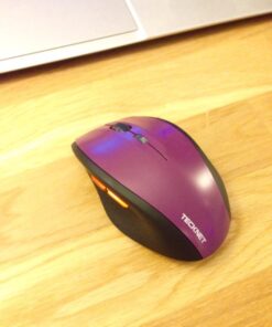 TECKNET Wireless Mouse, 2.4G USB Computer Mouse with 6-Level Adjustable 3200 DPI, 30 Months Battery, Ergonomic Grips, 6 Buttons Portable for PC, Chromebook, Mac - Purple 43 61Iq4533l2L
