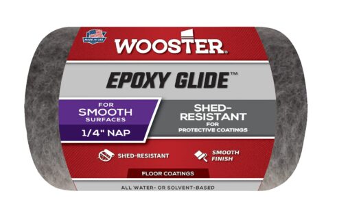 Wooster Brush R232-4 Epoxy Glide Roller Cover, 1/4-Inch Nap, 4-Inch