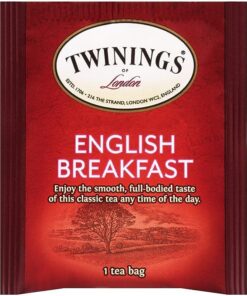Twinings English Breakfast Black Tea, 100 Individually Wrapped Tea Bags, Smooth, Flavourful, Robust, Caffeinated 100 Count (Pack of 1) 25 61Iu4ZxUQrL