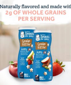 Gerber Baby Snacks Puffs, Strawberry Apple, 1.48 Ounce (Pack of 6) 9 61IuieaqqSL