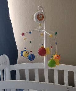 Fisca Baby Musical Crib Mobile, Infant Bed Decoration Toy Hanging Rotating Bell with Melodies Dual Purpose (Mobile & Bath Toy) 27 61Ivs9g4uL