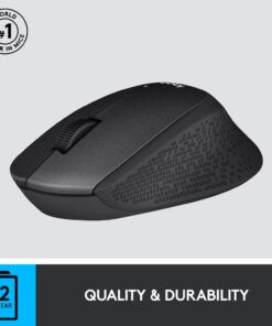 Logitech M330 SILENT PLUS Wireless Mouse, 2.4GHz with USB Nano Receiver, 1000 DPI Optical Tracking, 2-year Battery Life, Compatible with PC, Mac, Laptop, Chromebook - Black 34 61IweECgmHL