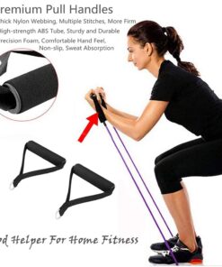 KKTOCHVC Premium Exercise Pull Handles, Resistance Bands Handle, Fitness Handle, Workout Handles Dense Foam Wrap Handle Replacement Fitness Equipment for Pilates, Yoga, Strength Training Black-1 Pair 16 61IxmukzjGS