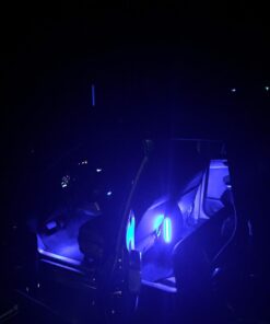 LEDGlow 4pc Blue LED Interior Footwell Underdash Neon Lighting Kit for Cars & Trucks - 7 Unique Patterns - Music Mode - 8 Brightness Levels - Auto Illumination - Includes Cigarette Power Adapter 36 61IyKGCTTDL 1