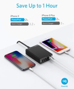Alternative view of Anker Charger, 60W 6 Port Charging Station, PowerPort 6 Multi USB Charger for iPhone 15/Pro/Pro Max/14/13, iPad Pro/Air/Mini, Galaxy S23/S22/S21, Note 20 Ultra, LG, HTC, and More Black
