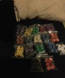 Bescon Multi-Colored RPG Dice Pack of 126 Polyhedral Dice 18 Complete Sets of 7 Dice 18 Black Velvet Bag Packaging 19 61J2Vk0NXmL