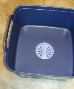 Joseph Joseph Wash & Drain Kitchen Dish Tub Wash Basin with Handles and Draining Plug, 9 liters, Grey Gray 46 61J3 cGsJ4L 2