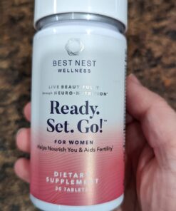 Ready Bird Women's Fertility Vitamins, Conception Supplement & Prenatal Multivitamin for Women, Methylfolate (Folic Acid), Whole Food Herbal Blend, Vegan, Includes Bonus Tips to Get Pregnant, 30 Ct 30 Count (Pack of 1) 29 61J3WLOdPHL 1