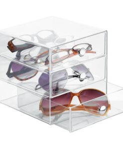 iDesign BPA-Free Plastic 3-Drawer Vanity Organizer - 6.5" x 6.5" x 6.5", Clear 37 61J3wgF6 XL