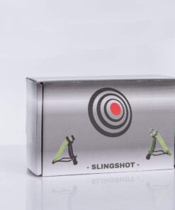 NOBONDO Strong Folding Slingshot - Powerful Adjustable Slingshot Rocket with Wrist Brace Hunting Survival Catapult with 2 Rubber Bands and 100 Ammo Balls Camouflage Green 18 61J4YJVxpCL