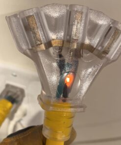 Yellow Jacket 2882 12/3 Heavy Duty 15-Amp, 125 Volts 1875 Watts, Premium SJTW Contractor Grade 3 Outlet Extension Cord with Lighted End, 2-Feet, Yellow, UL Listed, 2 Foot,… 17 61J4a1MkxRL