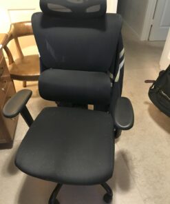 Winrise Office Chair Ergonomic Desk Chair, High Back Gaming Chair, Big and Tall Reclining Comfy Home Office Chair Lumbar Support Breathable Mesh Computer Chair Adjustable Armrests (Black) Black 38 61J4dMm73bL