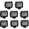 Lumitek 8PCS 4inch 18W LED Light Bar Flood Led Light Pods Waterproof Driving Fog Lights Off Road Led Lights Boat Lights for Pickup Jeep Trucks SUV UTV Tanks Van Camper ATV 8 X 18W-Flood 29 61J5nrjxueL