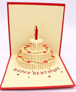 IShareCards® Handmade 3D Pop Up Birthday Cards Creative Greeting Cards Papercraft (90° Happy Birthday Cake) 90° Happy Birthday Cake 13 61J73Q5rXiL