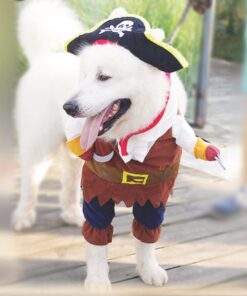 NACOCO Pet Dog Costume Pirates of The Caribbean Style (Large) L Brown 22 61J7IMaB6bL