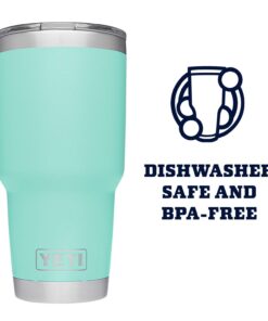 YETI Rambler 30 oz Stainless Steel Vacuum Insulated Tumbler w/MagSlider Lid Seafoam 1 Count (Pack of 1) 28 61J8iUqn IL