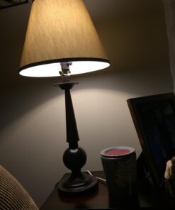 Globe Electric 12398 Set of Two 27" Table Lamps, Bronze Finish, Beige Shades Oil-Rubbed Bronze 37 61JAAITqPrL