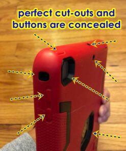 TIANLI iPad 6th Generation Cases,iPad 2018 Case,iPad 9.7 inch Case Three Layer Heavy Duty Shockproof Protective Hybrid High Impact Resistant Cover with Kickstand for iPad A1893/A1954/A1822/A1823,Red Red/Black 34 61JAQ7YMSeL