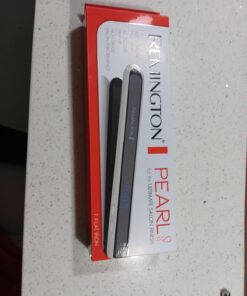 Remington Pearl Pro Ceramic Flat Iron Hair Straightener, 1-inch Floating Plates, Fast 30 Second Heat up, Black & White 1 Count (Pack of 1) 32 61JAjMU8e1L 1