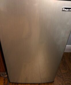 Magic Chef MCBR350S2 Compact Refrigerator with Manual Defrost, Small Refrigerator for Compact Spaces, 3.5 Cubic Feet, Silver Stainless Steel 17 61JCaV3XUjL