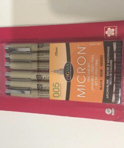 SAKURA Pigma Micron Fineliner Pens - Archival Black Ink Pens - Pens for Writing, Drawing, or Journaling - Black Ink - 005 Point Size - 6 Pack 005 Tip 40 61JEd90RhHL
