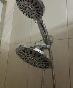 AquaDance 7" Premium High Pressure 3-Way Rainfall Combo Combines The Best of Both Worlds-Enjoy Luxurious Rain Showerhead and 6-Setting Hand Held Shower Separately or Together, Chrome 2.5 Gallon Per Minute 37 61JEhQE1WFL